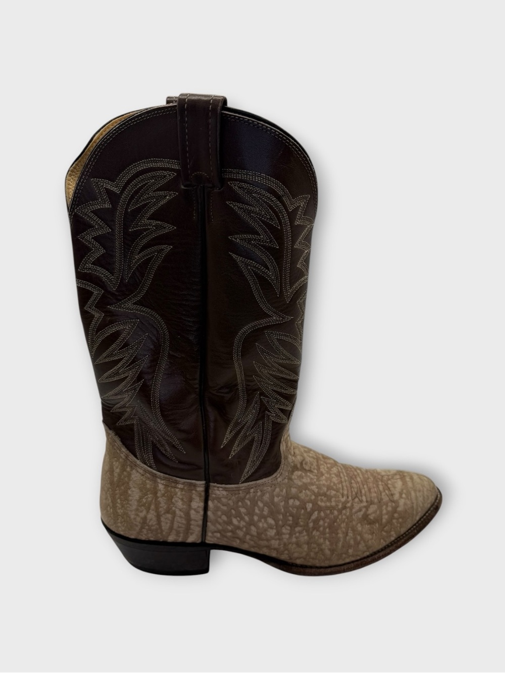 Nocona Cape Buffalo Brown and Tan Western Cowboy Boots Great Condition! 10.5